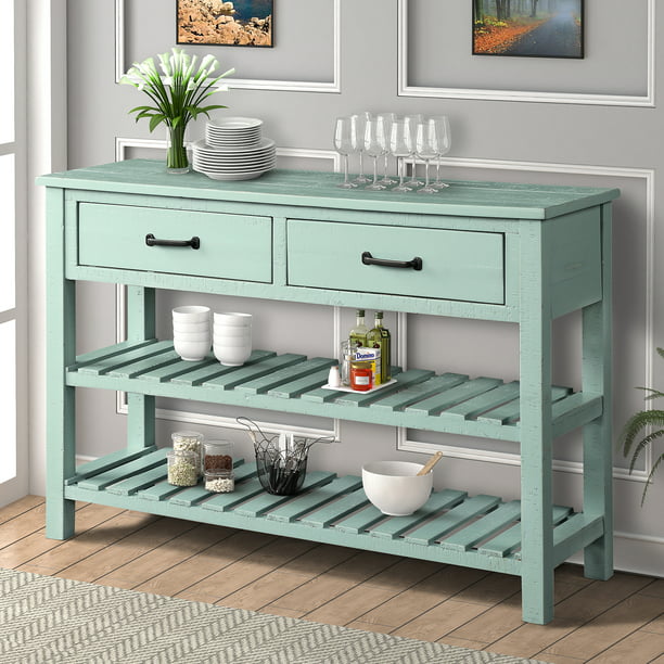 Buffet Sideboard Console Table Desk w/ Drawer Bottom Shelf For Entryway Kitchen